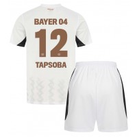 Bayer Leverkusen Edmond Tapsoba #12 Bortaställ Barn 2024-25 Korta ärmar (+ Korta byxor)